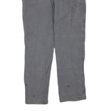 CARHARTT Mens Regular Grey Cotton Blend Trousers W36 L34 Workwear Zip Closure