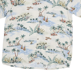 BATAK BAY Mens White Hawaiian Rayon Shirt 2XL Summer Vacation Print Relaxed Fit