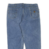 CARHARTT Mens Blue Regular Fit Straight Leg Denim Jeans W44 L30 Zip Closure