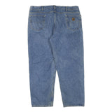 CARHARTT Mens Blue Regular Fit Straight Leg Denim Jeans W44 L30 Zip Closure