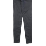 LEVI'S Womens Cotton Blend Black Slim Skinny Trousers W25 L32 Stylish Zip