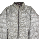 THE NORTH FACE Womens Grey Quilted Jacket M Polyester Lightweight Outdoor Zip