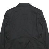 MAX MARA STUDIO Womens Black Cotton Blend Tailored Jacket UK 12 Button Plain