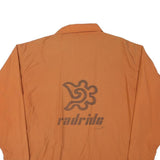 RADRIDE Mens Orange Button Jacket M Polyester Blend Plain Stylish Casual