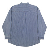 DISNEY Mens Blue Check Cotton Shirt L Mickey Embroidered Pocket Casual