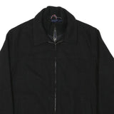 TOMMY HILFIGER Mens Black Wool Blend Jacket M Zip Classic Outerwear Coat