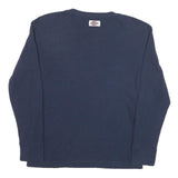DICKIES Mens Blue Long Sleeve Crew Neck Cotton Blend T-Shirt L Workwear