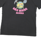 CARHARTT Womens Black Hat Creek Gold Mining Alaska Graphic T-Shirt M Short