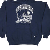 RUSSELL ATHLETIC Mens Navy Springfield Millers Cotton Blend Hoodie XL Sport