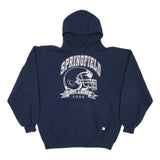 RUSSELL ATHLETIC Mens Navy Springfield Millers Cotton Blend Hoodie XL Sport