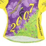 VOLEA Mens Purple & Yellow Graphic T-Shirt M Short Sleeve Crew Neck Paradise