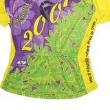 VOLEA Mens Purple & Yellow Graphic T-Shirt M Short Sleeve Crew Neck Paradise