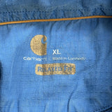 Carhartt Rip Stop Short Sleeve Shirt - XL Blue Polyester