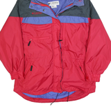 COLUMBIA Womens Red & Purple Outdoor Zip Jacket XL Polyester Blend