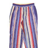 Womens Striped Multi-Coloured Joggers M W28 L32 Relaxed Tapered Polyamide Casual