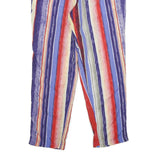 Womens Striped Multi-Coloured Joggers M W28 L32 Relaxed Tapered Polyamide Casual