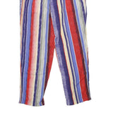Womens Striped Multi-Coloured Joggers M W28 L32 Relaxed Tapered Polyamide Casual