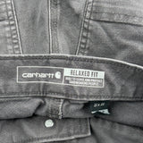 Carhartt Double Knee Carpenter Trousers - 31W 28L Grey Cotton