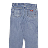 DICKIES Mens Regular Fit Blue Denim Jeans W34 L30 Zip Cotton Blend