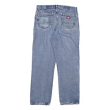 DICKIES Mens Regular Fit Blue Denim Jeans W34 L30 Zip Cotton Blend