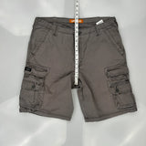 Lee Cargo Shorts - 38W 11L Grey Cotton