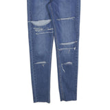 LEVI'S 710 Womens Jeans Blue Slim Skinny Denim Ripped W27 L26 Skinny Fit