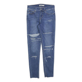 LEVI'S 710 Womens Jeans Blue Slim Skinny Denim Ripped W27 L26 Skinny Fit