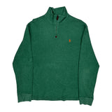 Polo By Ralph Lauren 1/4 Zip - Large Green Cotton