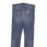 CARHARTT Mens Slim Blue Denim Jeans W30 L30 Zip Closure Classic Fit Casual