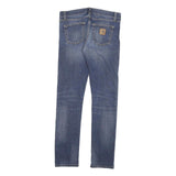 CARHARTT Mens Slim Blue Denim Jeans W30 L30 Zip Closure Classic Fit Casual