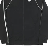 ADIDAS Mens Black White Originals Track Jacket S Polyester Blend Zip Sportswear