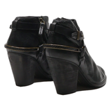 DOLCE VITA Ankle Boots Black Leather Womens UK 5