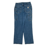 Carhartt Double Knee Carpenter Jeans - 30W 33L Blue Denim