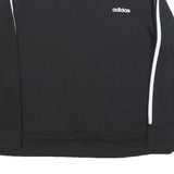 ADIDAS Womens Black Crew Neck Sweatshirt L Cotton Blend Sportswear