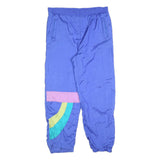 ACTION SPORTSWEAR Mens Joggers Blue & Pink L W34 L30 Colourblock Relaxed Tapered