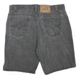 LEVI'S Womens Black Denim Casual Shorts XL W38 Cotton Blend Classic Fit