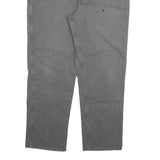 CARHARTT Mens Relaxed Grey Cotton Blend Denim Jeans W37 L30 Workwear Zip Closure