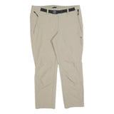 TREVOLUTION Womens Polyester Blend Beige Regular Straight Trousers W32 L26