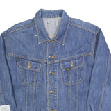 LEE Mens Blue Denim Jacket S Cotton Blend Button Closure Classic Fit Lee Riders