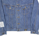LEE Mens Blue Denim Jacket S Cotton Blend Button Closure Classic Fit Lee Riders