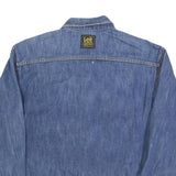 LEE Mens Blue Denim Jacket S Cotton Blend Button Closure Classic Fit Lee Riders