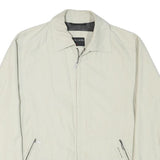 PIERRE CARDIN Mens Cream Zip Jacket M Polyester Blend Plain Casual Lightweight