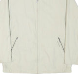 PIERRE CARDIN Mens Cream Zip Jacket M Polyester Blend Plain Casual Lightweight