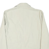 PIERRE CARDIN Mens Cream Zip Jacket M Polyester Blend Plain Casual Lightweight