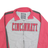 CAMPUS HERITAGE Mens Grey & Red Cincinnati Track Jacket L Cotton Blend Jersey