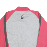 CAMPUS HERITAGE Mens Grey & Red Cincinnati Track Jacket L Cotton Blend Jersey