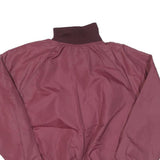 VICTORY Mens Maroon & Yellow Baseball Track Jacket L Polyester Blend Plain Zip