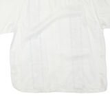 CARIBBEAN Mens White XL Embroidered Cotton Blend Shirt Casual Summer Holiday