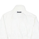 NAUTICA Mens White Cotton Blend Jacket M Plain Zip Casual Lightweight