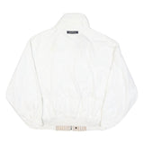 NAUTICA Mens White Cotton Blend Jacket M Plain Zip Casual Lightweight